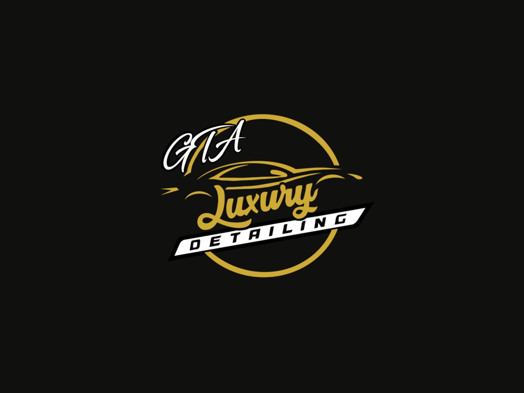 GTA Luxury Detailing — gold emblem on black